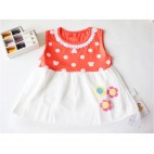 Dress the little girl with flowers inside