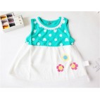 Dress the little girl with flowers inside